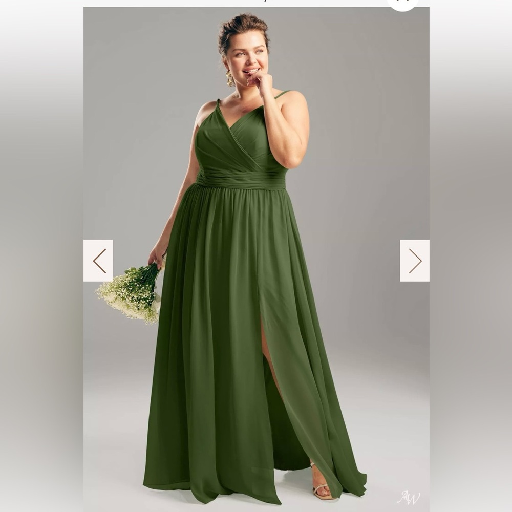 Brand New w/ tag AW Bridal Joie Bridesmaid Dress Size 20 Olive Green